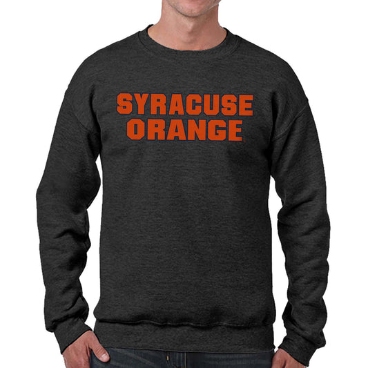 Syracuse Orange NCAA Adult Charcoal Crewneck Fleece Sweatshirt - Charcoal