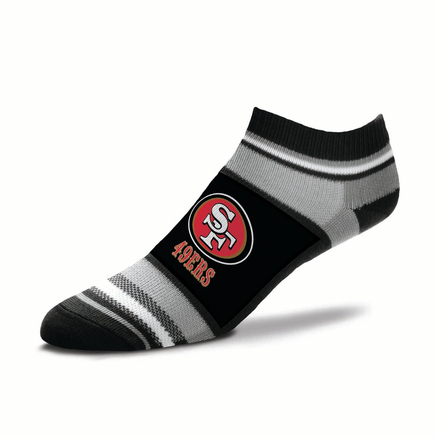 San Francisco 49ers NFL Adult Marquis Addition No Show Socks - Black