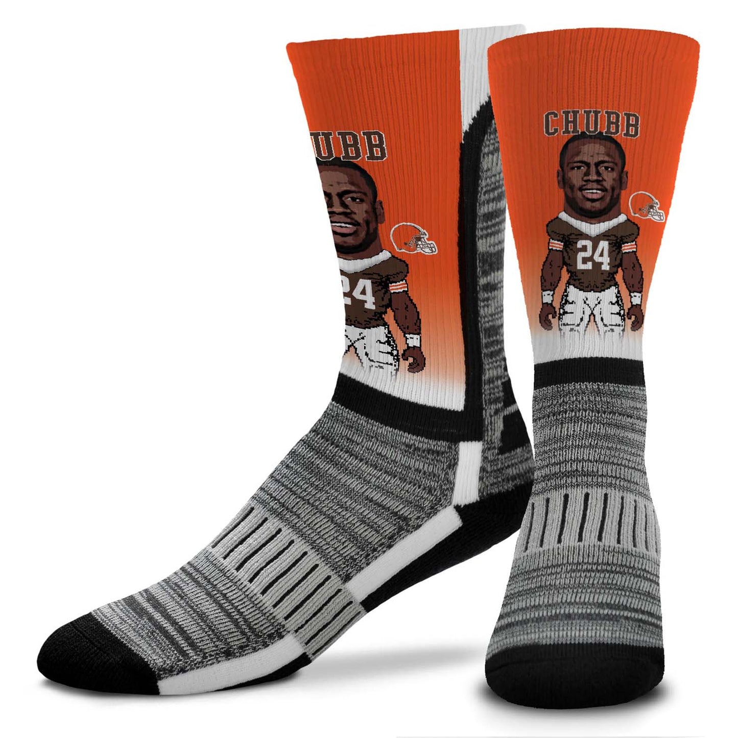 Cleveland Browns NFL Adult V Curve MVP Player Crew Socks - Orange