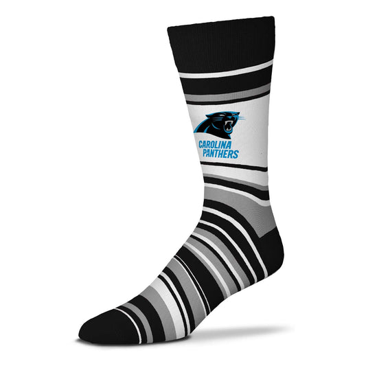 Carolina Panthers NFL Adult Striped Dress Socks - Black