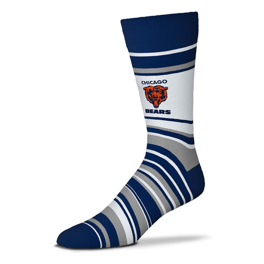 Chicago Bears NFL Adult Striped Dress Socks - Navy