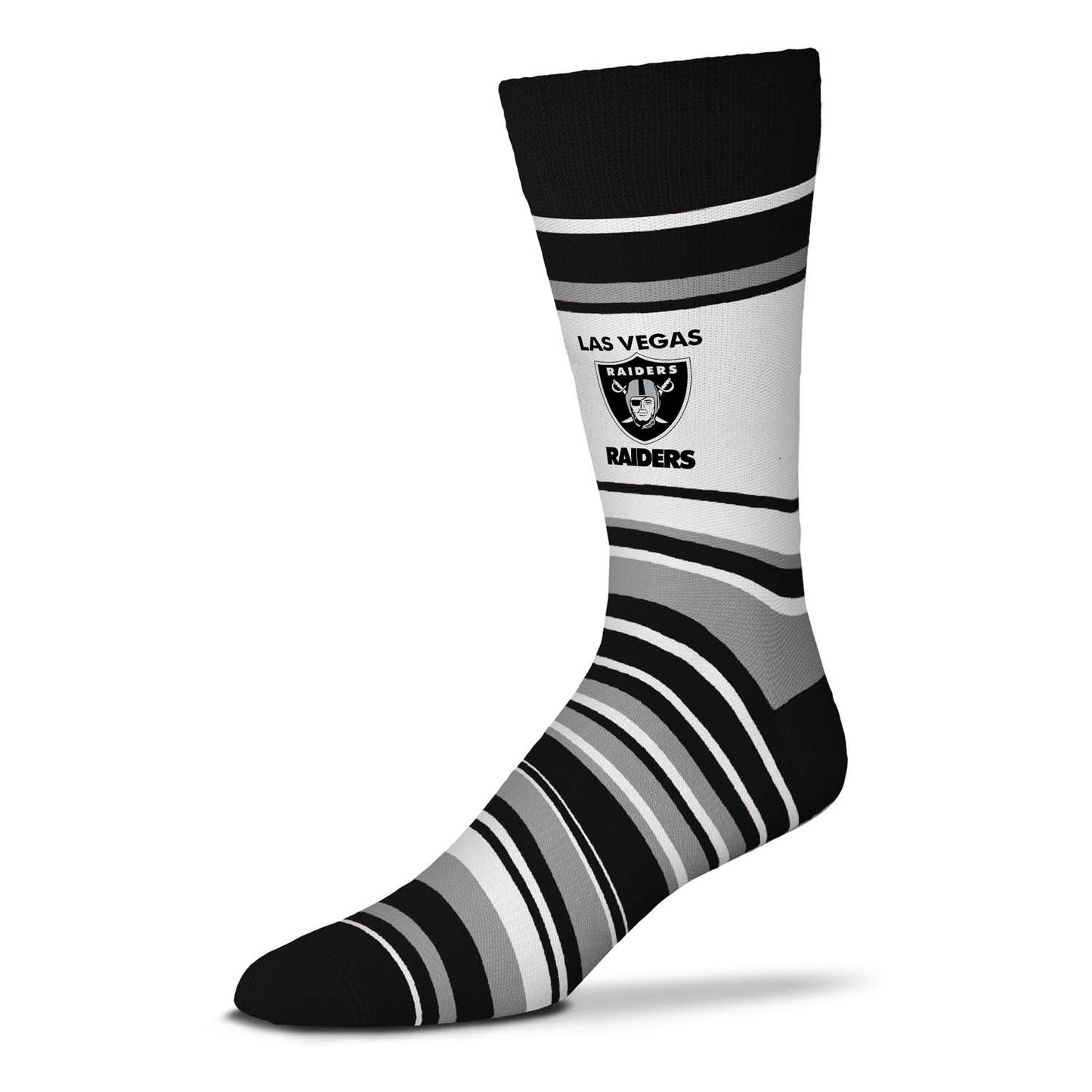 Las Vegas Raiders NFL Adult Striped Dress Socks - Black