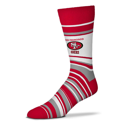 San Francisco 49ers NFL Adult Striped Dress Socks - Red