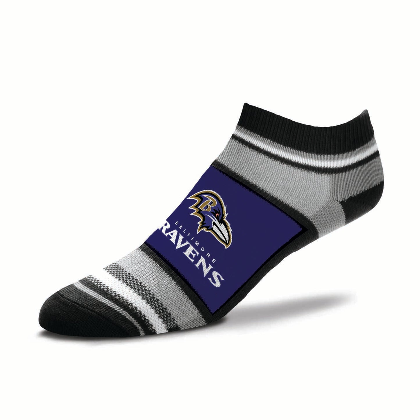 Baltimore Ravens Adult Marquis Addition No Show Socks - Purple