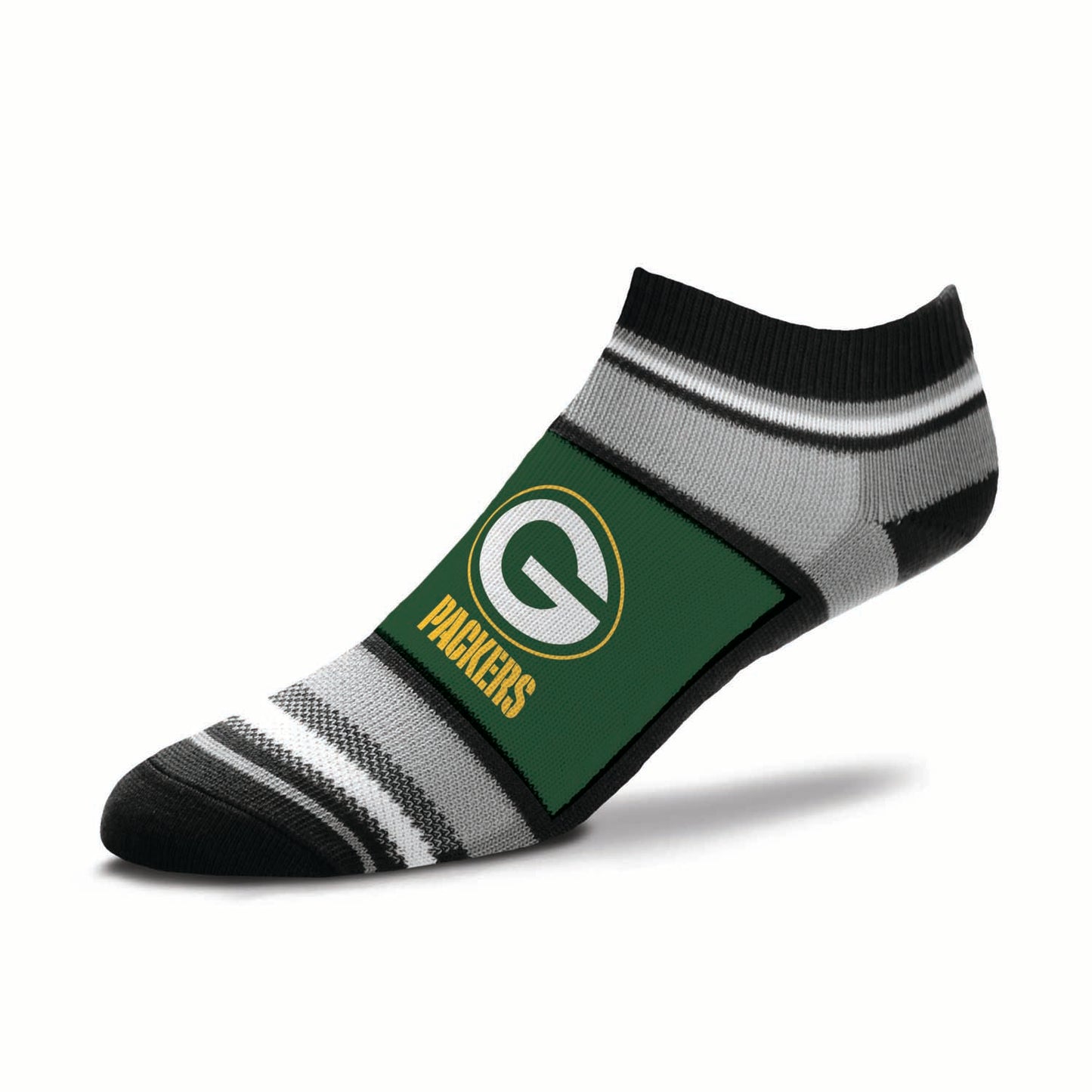 Green Bay Packers Adult Marquis Addition No Show Socks - Green