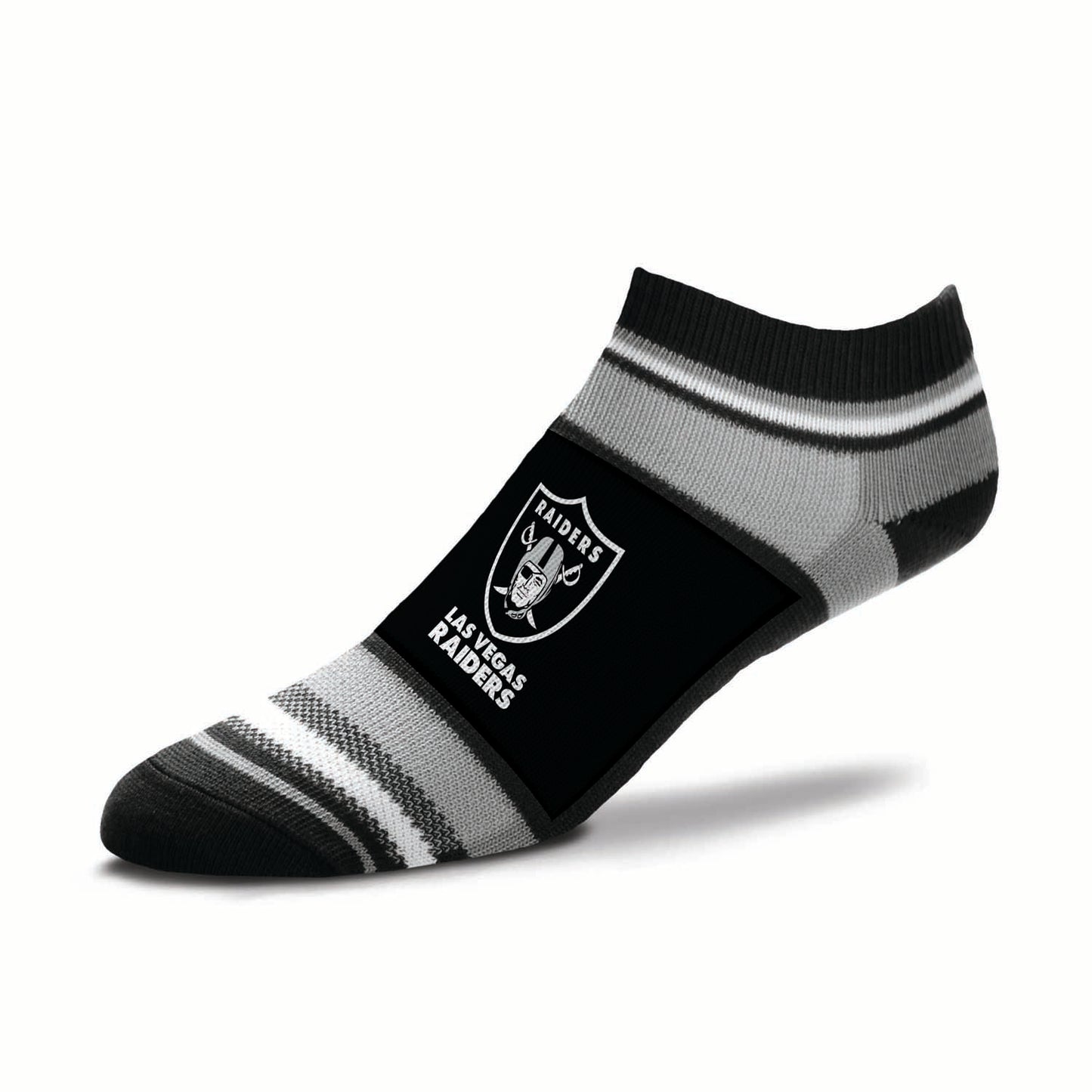 Las Vegas Raiders Adult Marquis Addition No Show Socks - Black