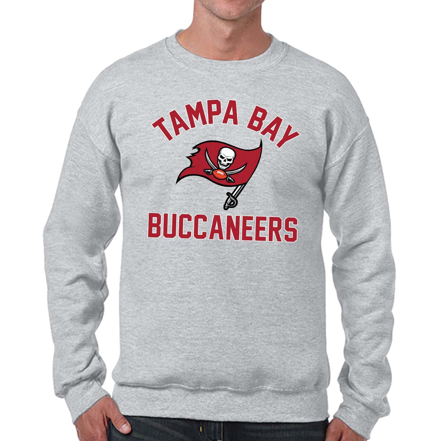 Tampa Bay Buccaneers NFL Adult Gameday Football Crewneck Sweatshirt - Gray