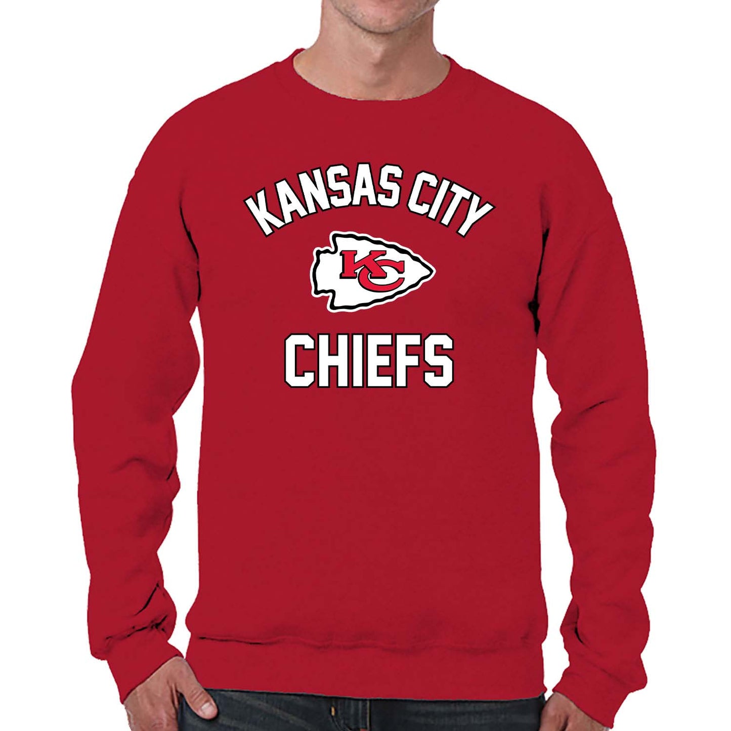 Kansas City Chiefs NFL Adult Gameday Football Crewneck Sweatshirt - Red