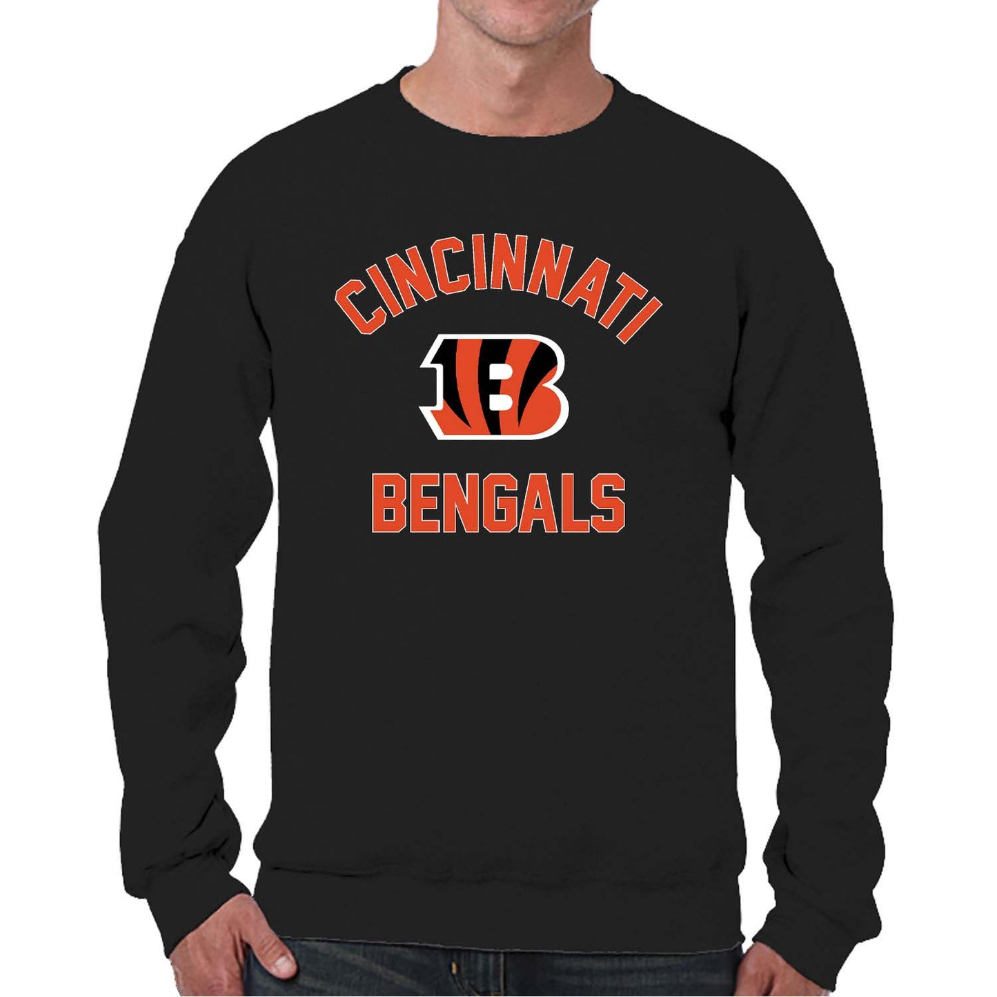 Cincinnati Bengals NFL Adult Gameday Football Crewneck Sweatshirt - Black