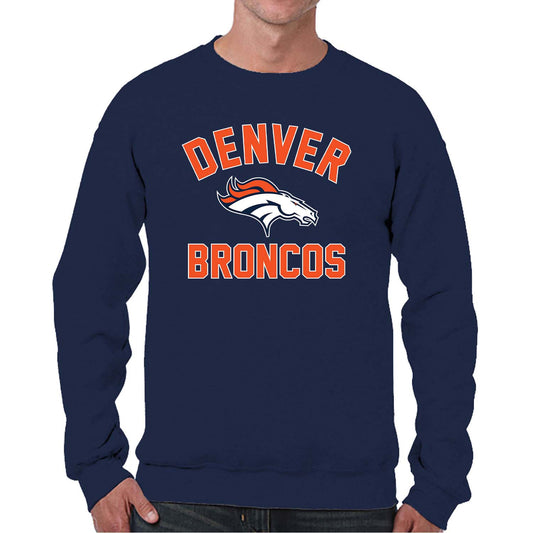 Denver Broncos NFL Gameday Adult Crewneck Sweatshirt - Navy
