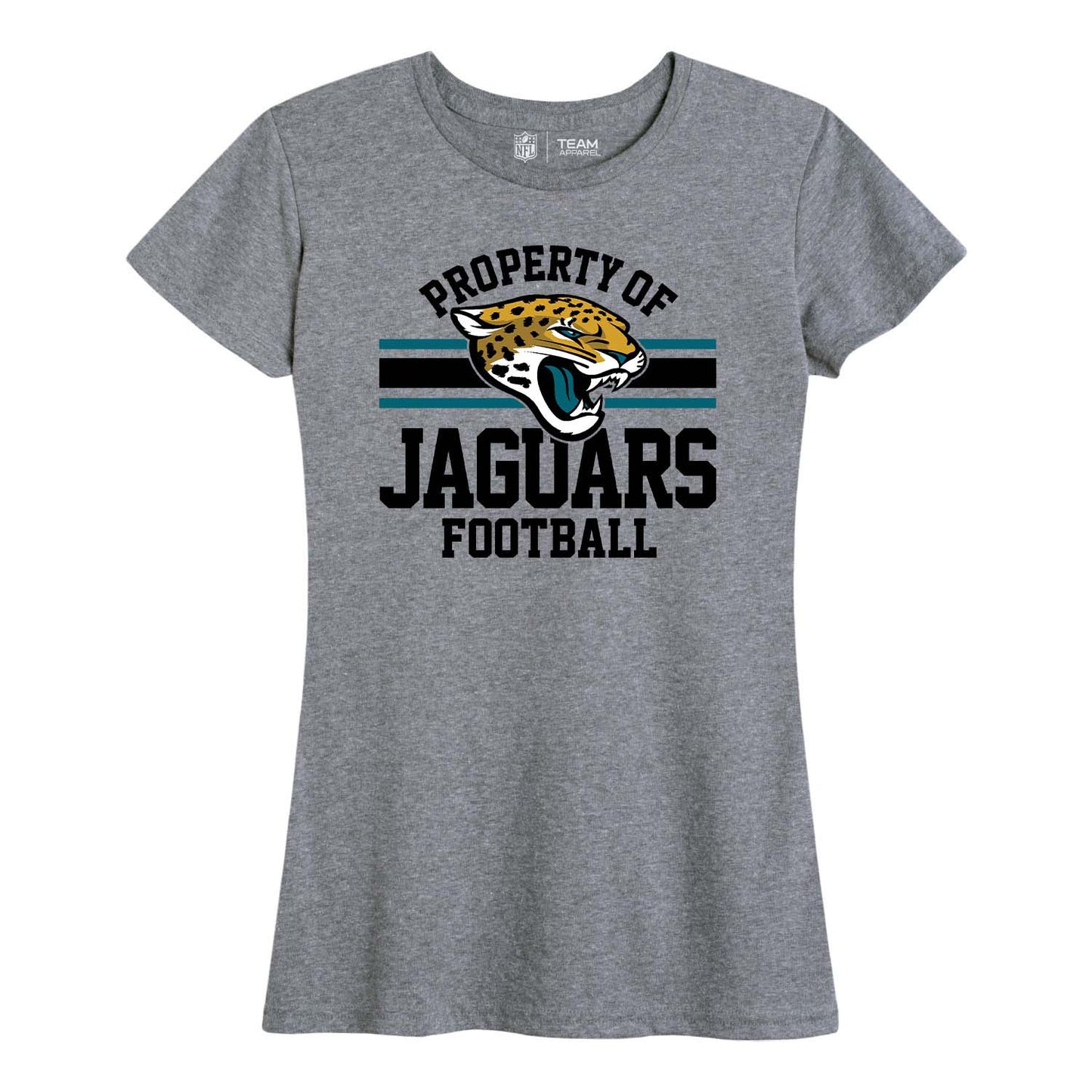 Jacksonville Jaguars NFL Womens Short Sleeve Property of Tshirt - Gray