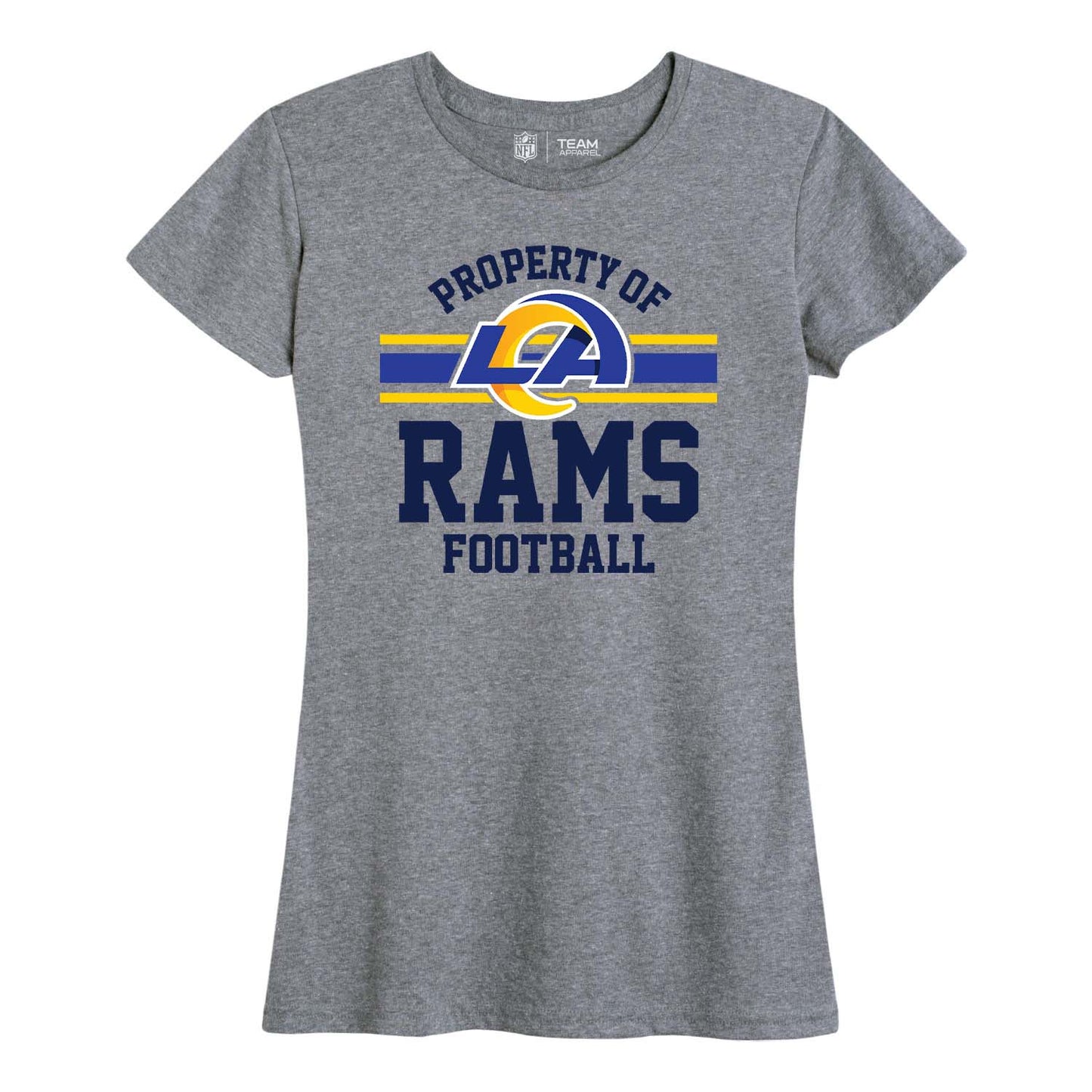 Los Angeles Rams NFL Womens Short Sleeve Property of Tshirt - Gray