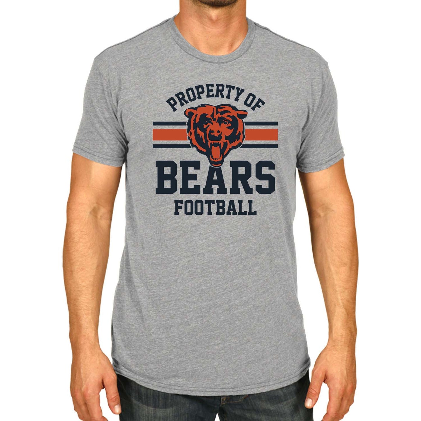 Chicago Bears NFL Adult Property Of T-Shirt - Sport Gray