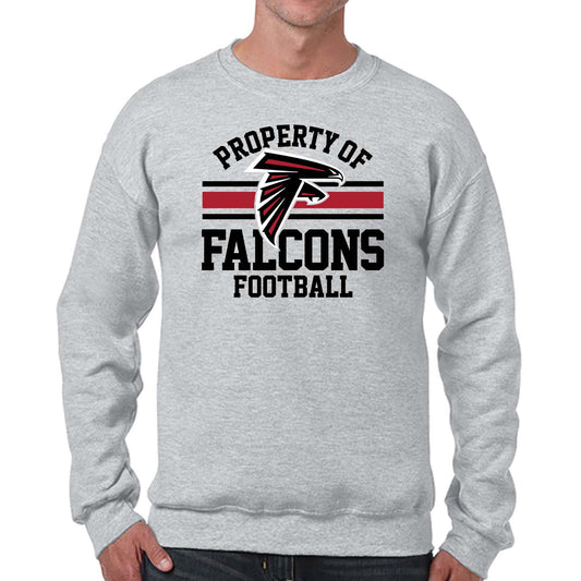 Atlanta Falcons NFL Adult Property Of Crewneck Fleece Sweatshirt - Sport Gray