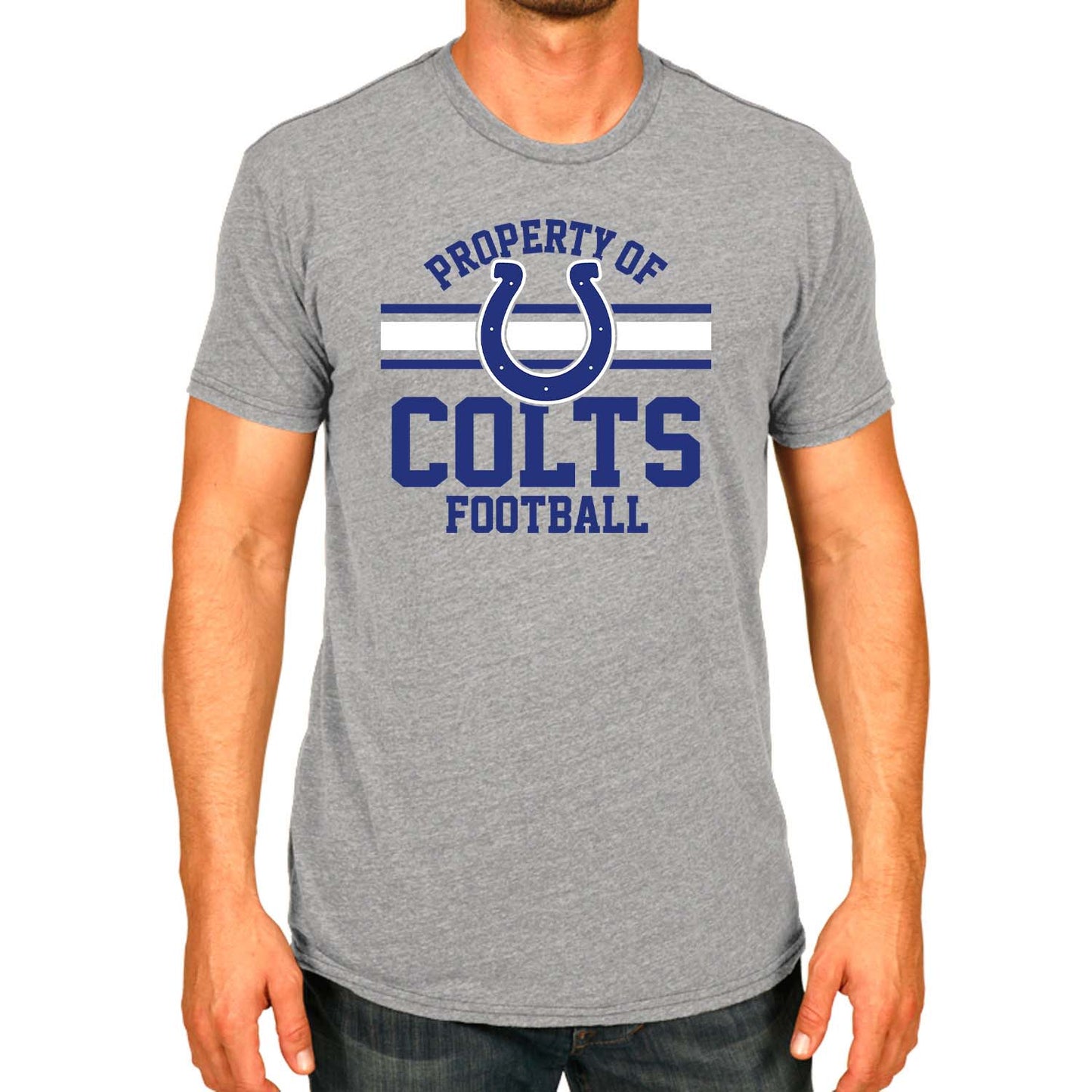 Indianapolis Colts NFL Adult Property Of T-Shirt - Sport Gray