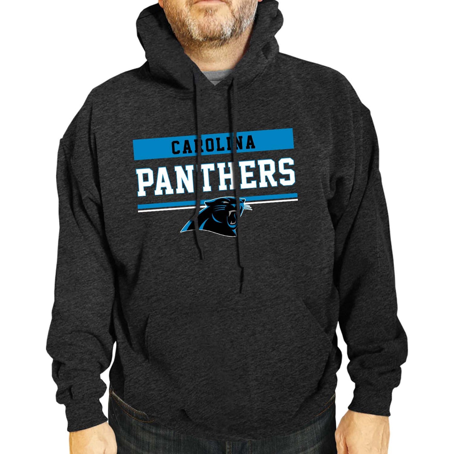 Carolina Panthers NFL Adult Gameday Charcoal Hooded Sweatshirt - Charcoal
