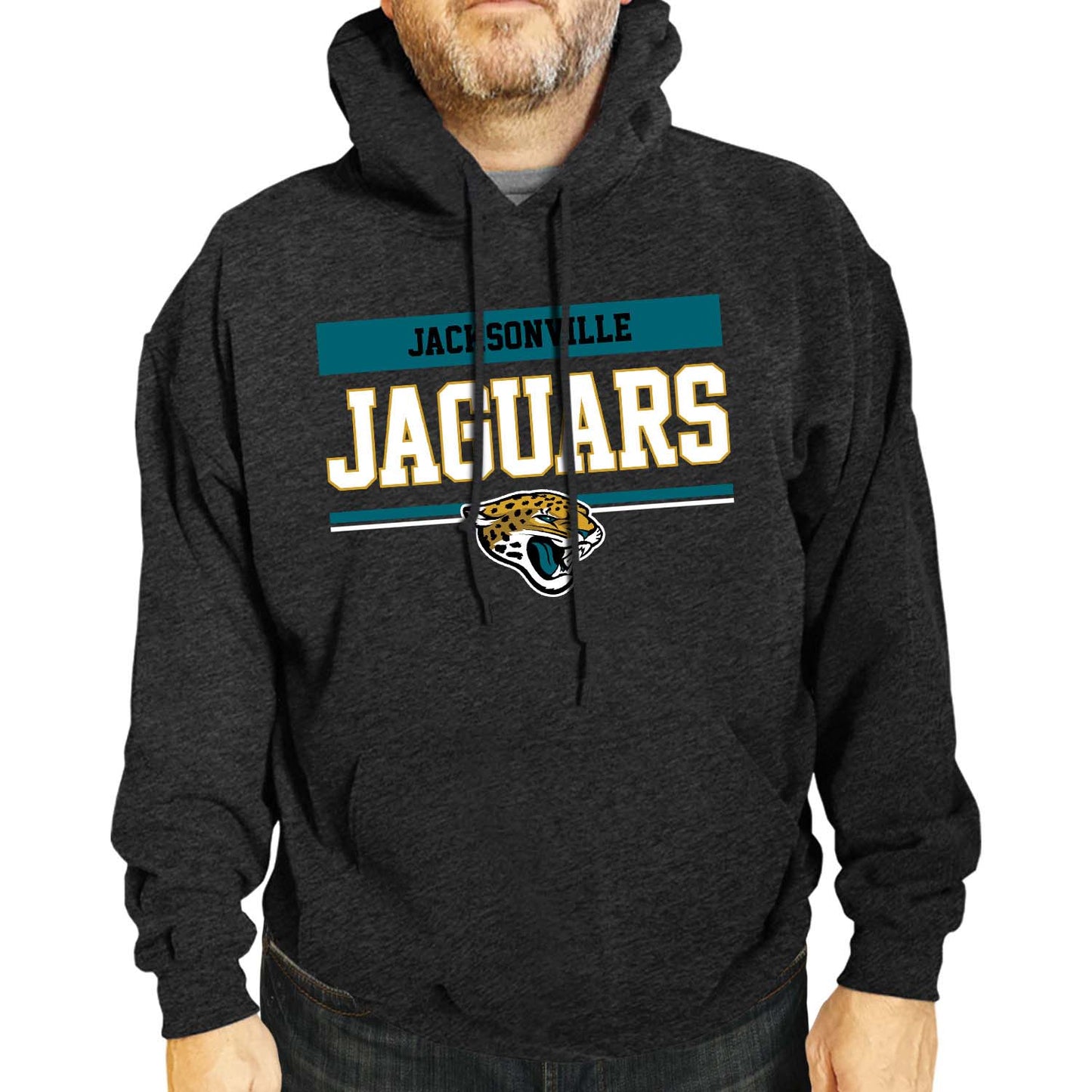 Jacksonville Jaguars NFL Adult Gameday Charcoal Hooded Sweatshirt - Charcoal