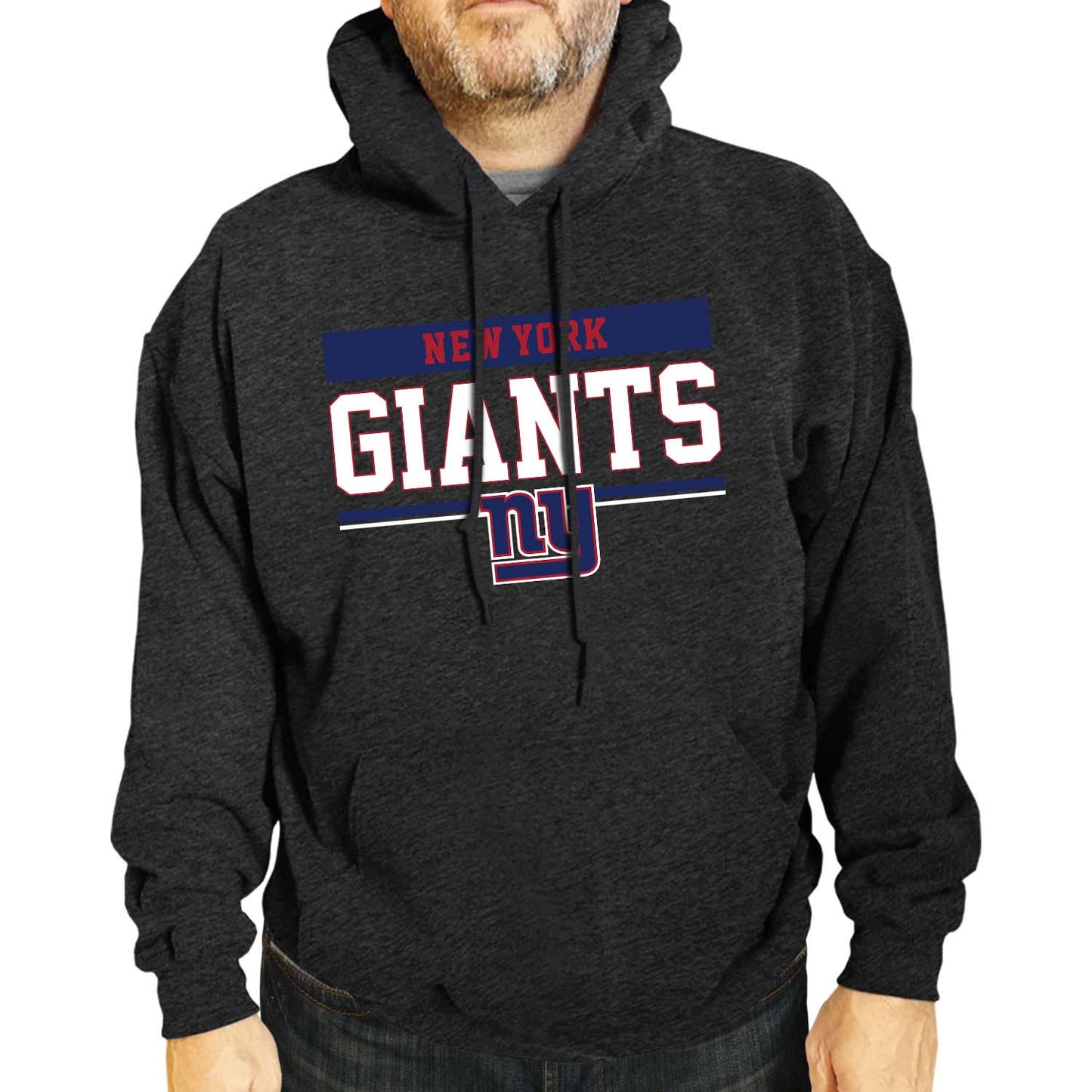New York Giants NFL Adult Gameday Charcoal Hooded Sweatshirt - Charcoal
