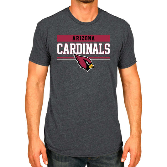 Arizona Cardinals NFL Adult Team Block Tagless T-Shirt - Charcoal
