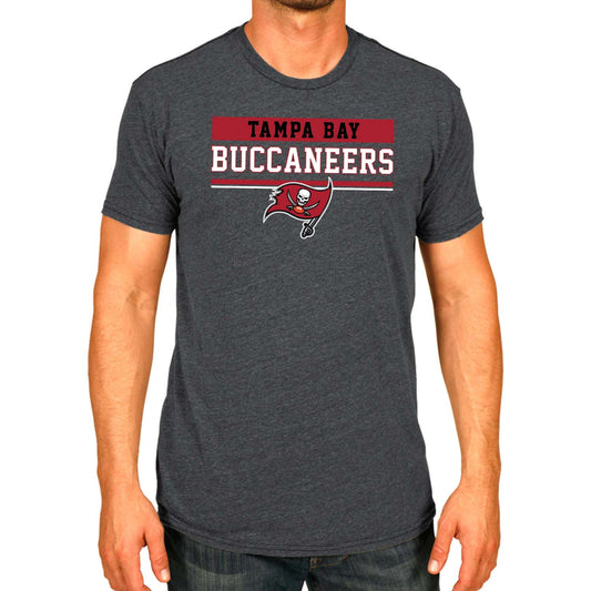 Tampa Bay Buccaneers NFL Adult Team Block Tagless T-Shirt - Charcoal