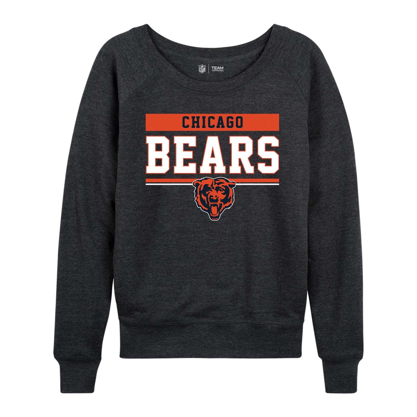Chicago Bears NFL Womens Charcoal Crew Neck Football Apparel - Charcoal
