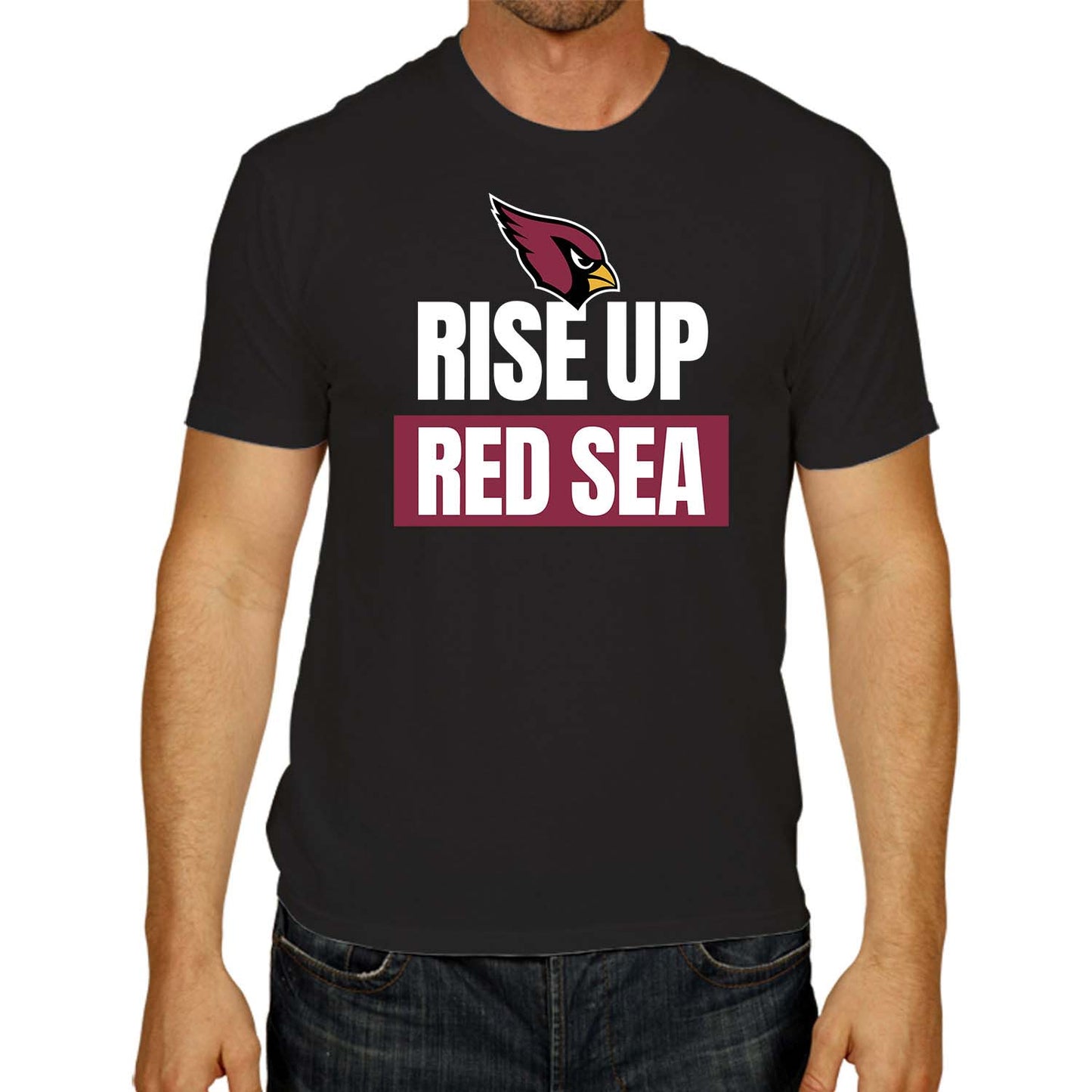 Arizona Cardinals NFL Adult Team Slogan Unisex T-Shirt - Black