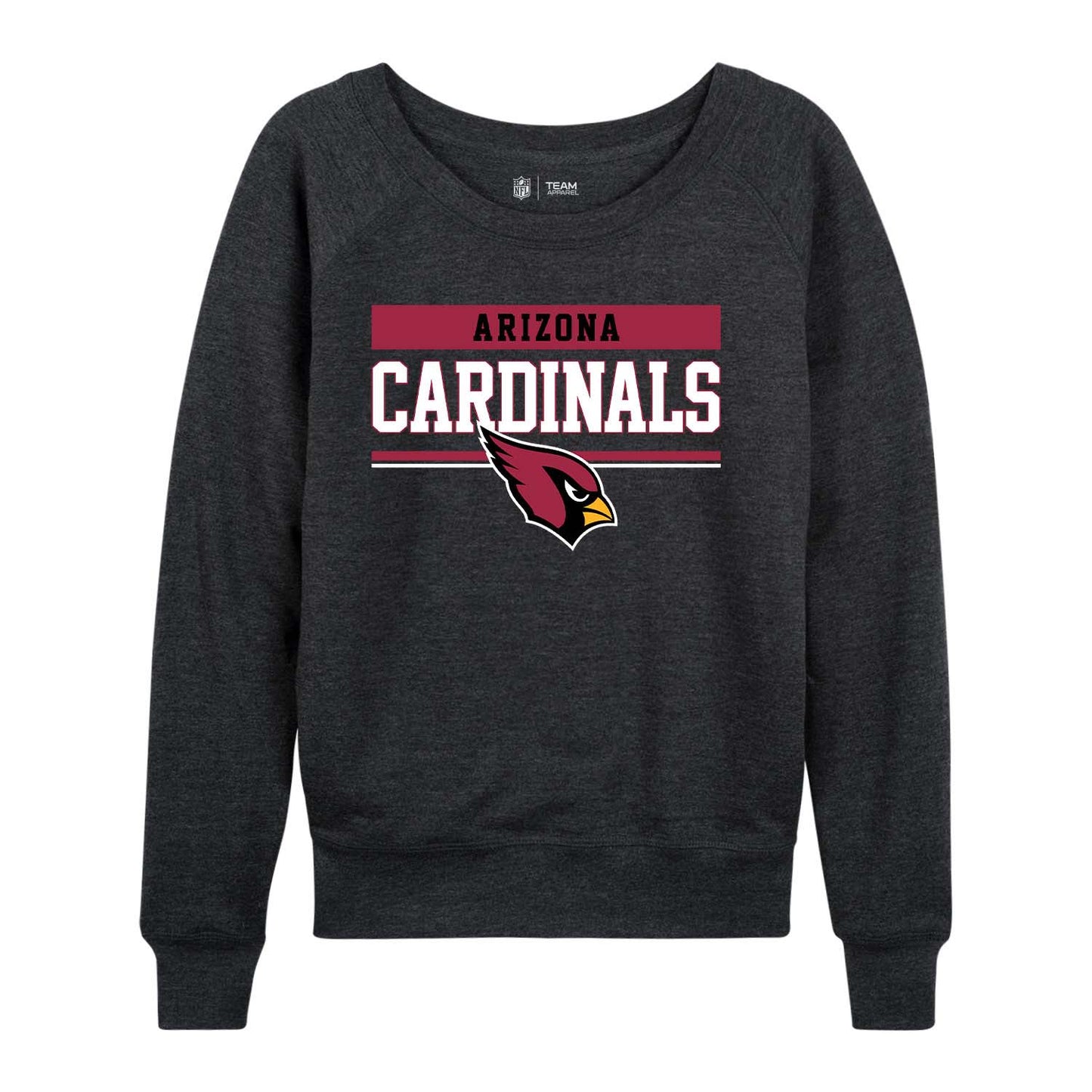 Arizona Cardinals NFL Women's Plus Size Team Block Charcoal Crewneck - Charcoal