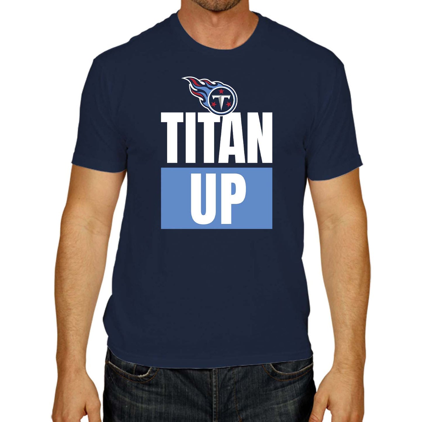 Tennessee Titans NFL Adult Team Slogan Unisex T-Shirt - Navy