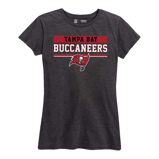 Tampa Bay Buccaneers NFL Women's Team Block Charcoal Tagless T-Shirt - Charcoal
