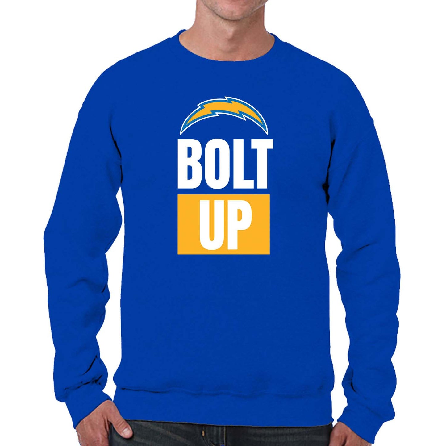 Los Angeles Chargers NFL Adult Slogan Crewneck Sweatshirt - Royal