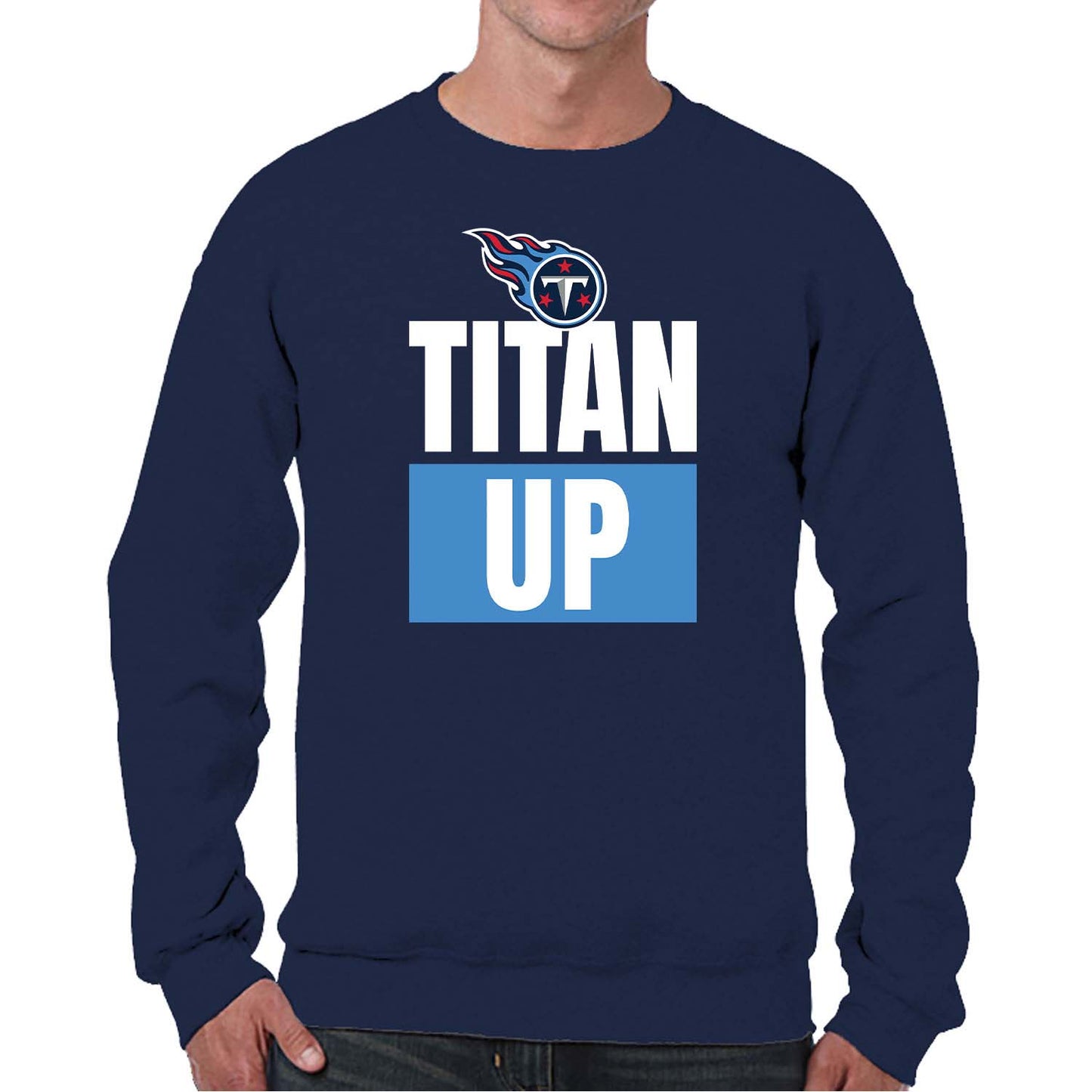 Tennessee Titans NFL Adult Slogan Crewneck Sweatshirt - Navy