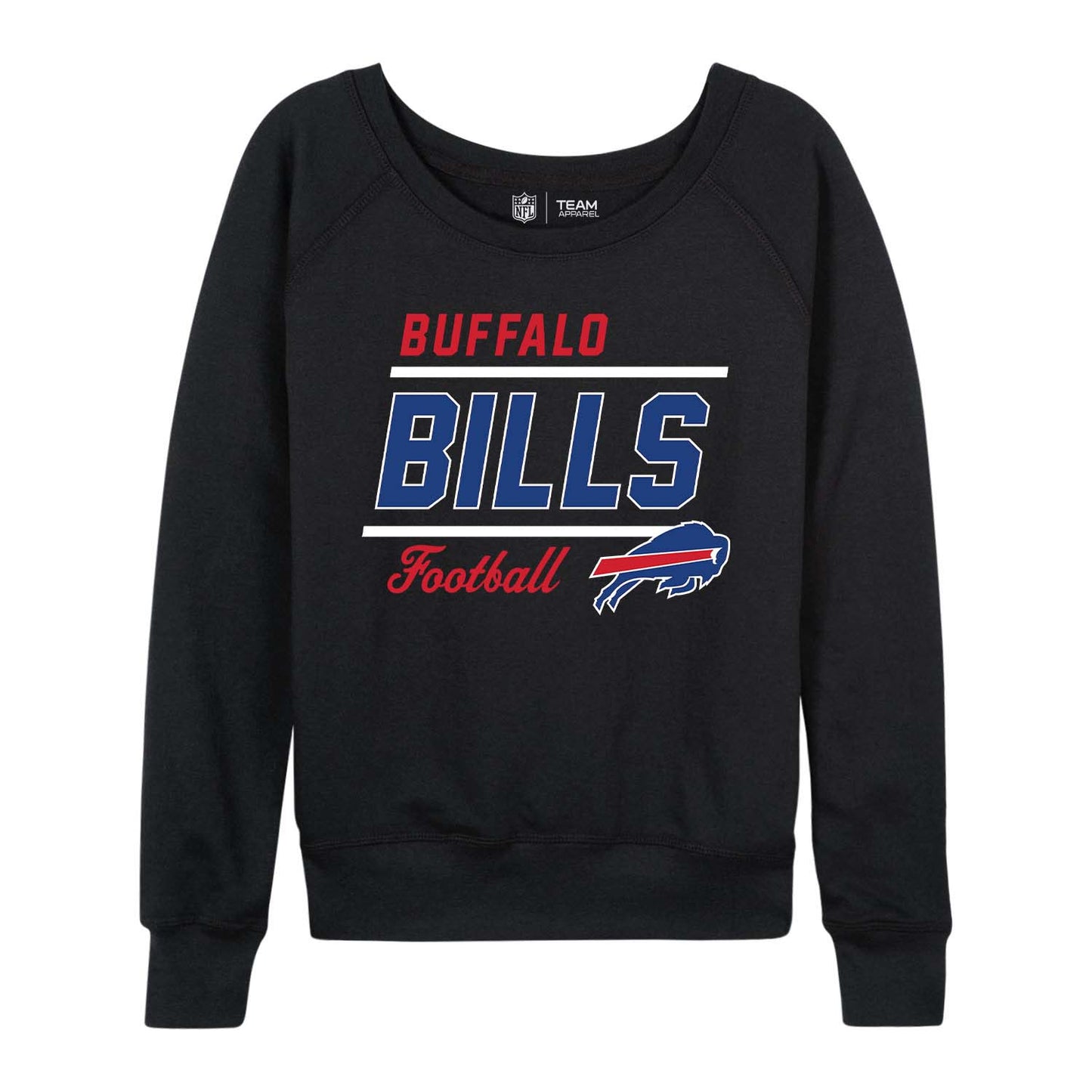Buffalo Bills NFL Womens Crew Neck Light Weight - Black