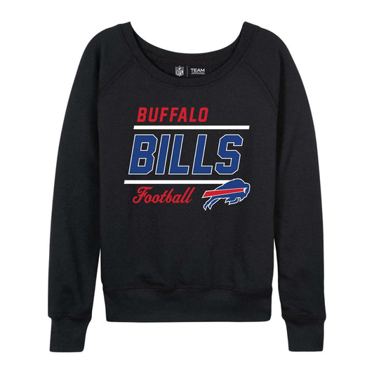 Buffalo Bills NFL Womens Crew Neck Light Weight - Black