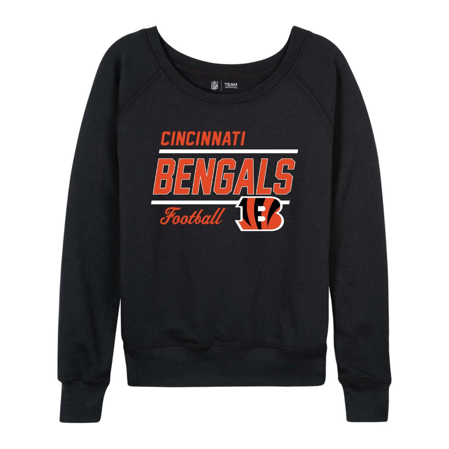 Cincinnati Bengals NFL Womens Crew Neck Light Weight - Black