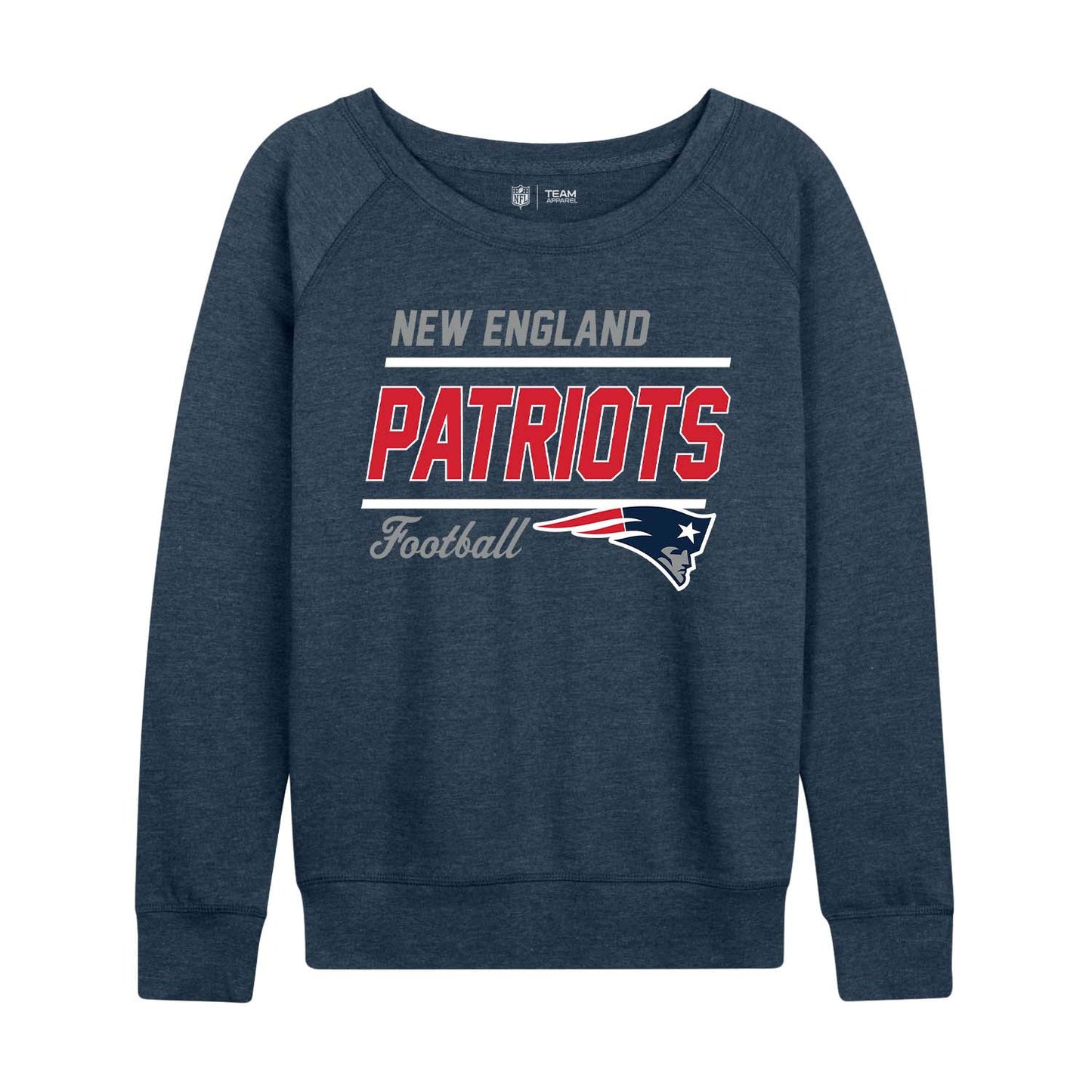 New England Patriots NFL Womens Crew Neck Light Weight - Navy