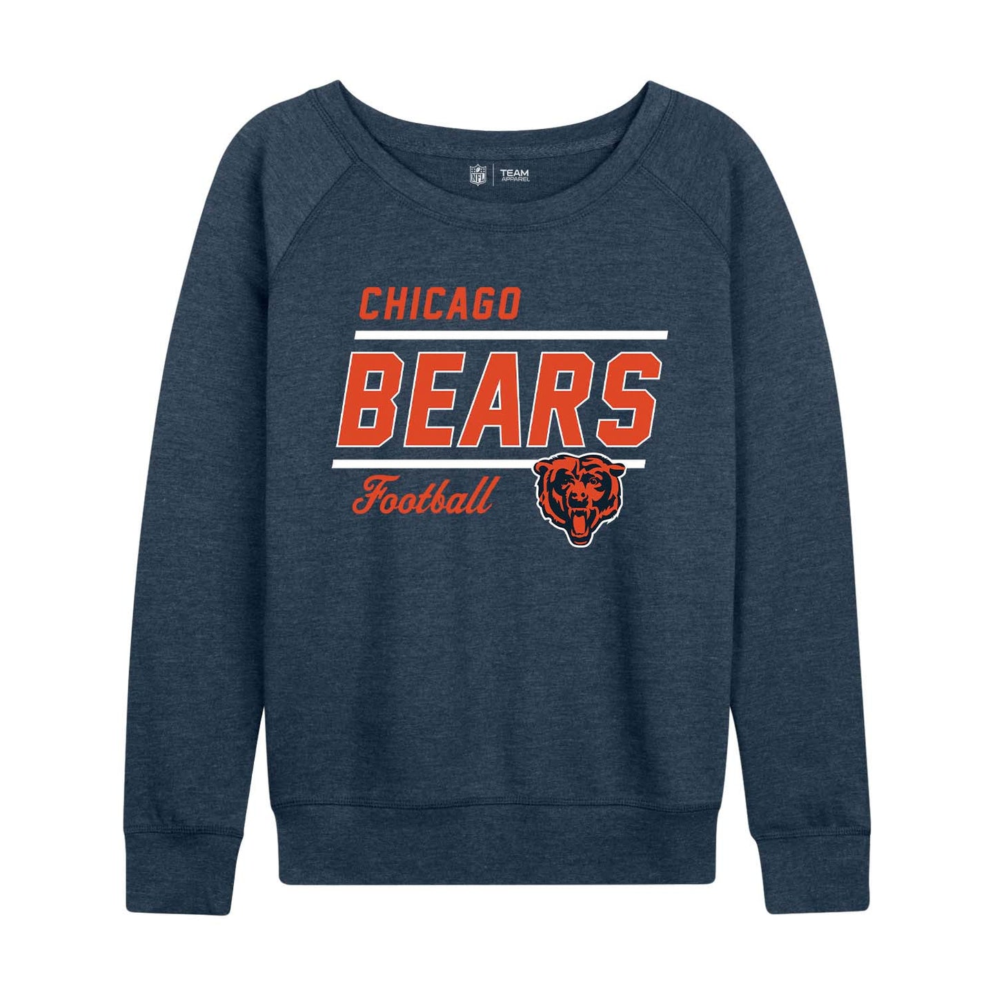 Chicago Bears NFL Womens Crew Neck Light Weight - Navy