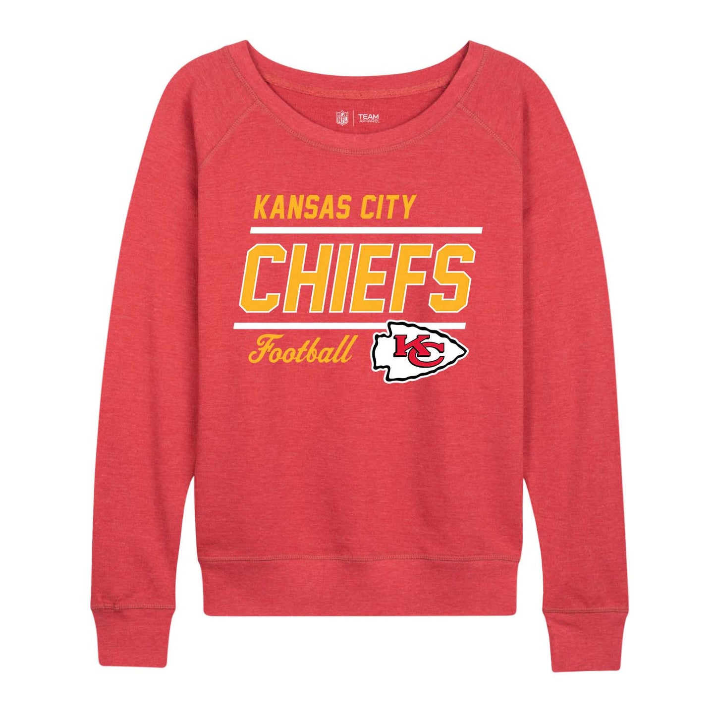 Kansas City Chiefs NFL Womens Crew Neck Light Weight - Red