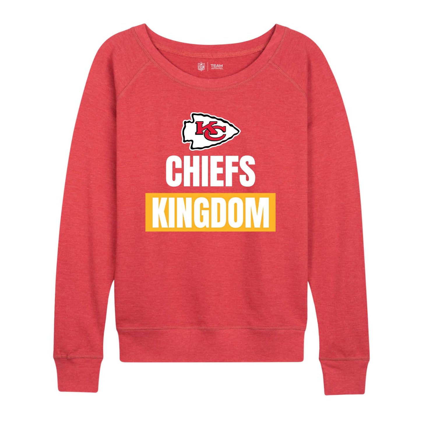 Kansas City Chiefs NFL Womens Team Slogan Crew Neck - Red