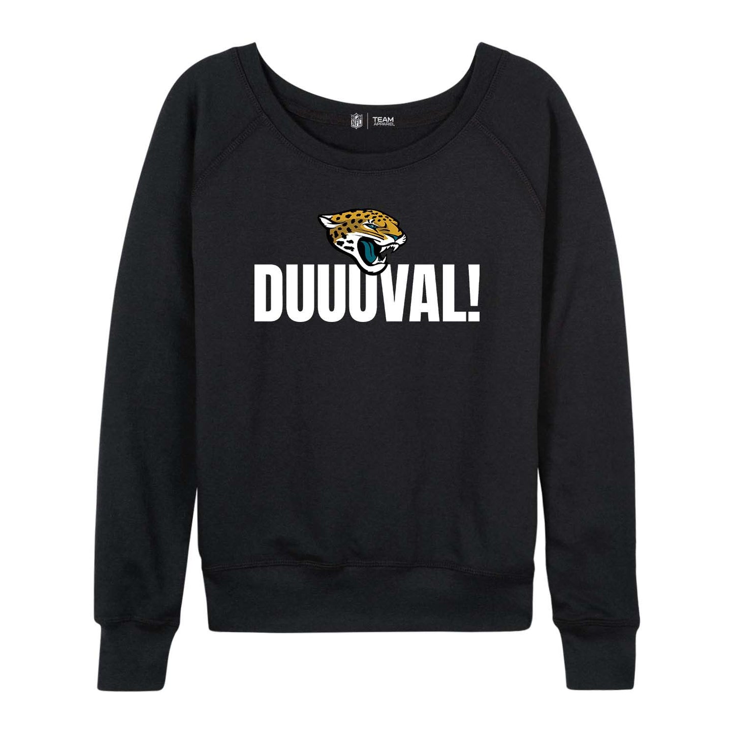 Jacksonville Jaguars NFL Womens Team Slogan Crew Neck - Black