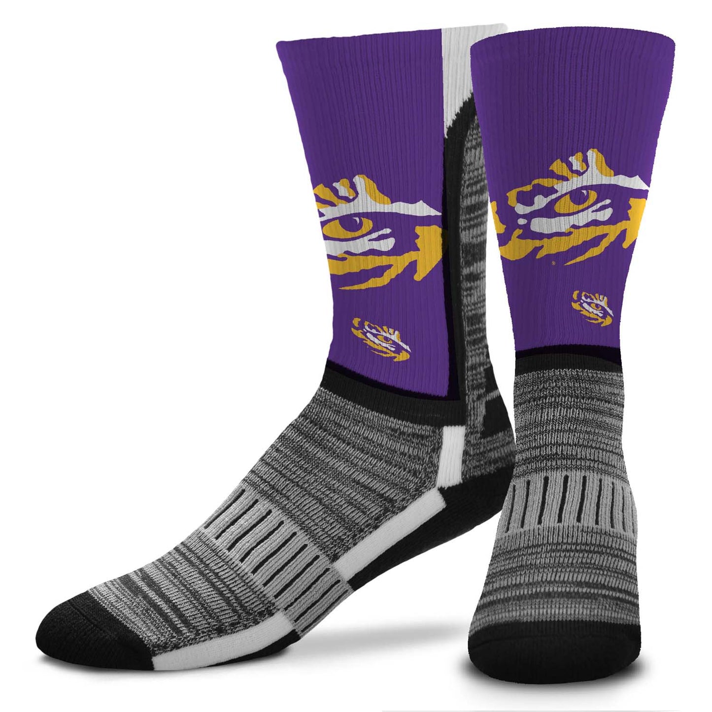 LSU Tigers NCAA Adult State and University Crew Socks - Purple