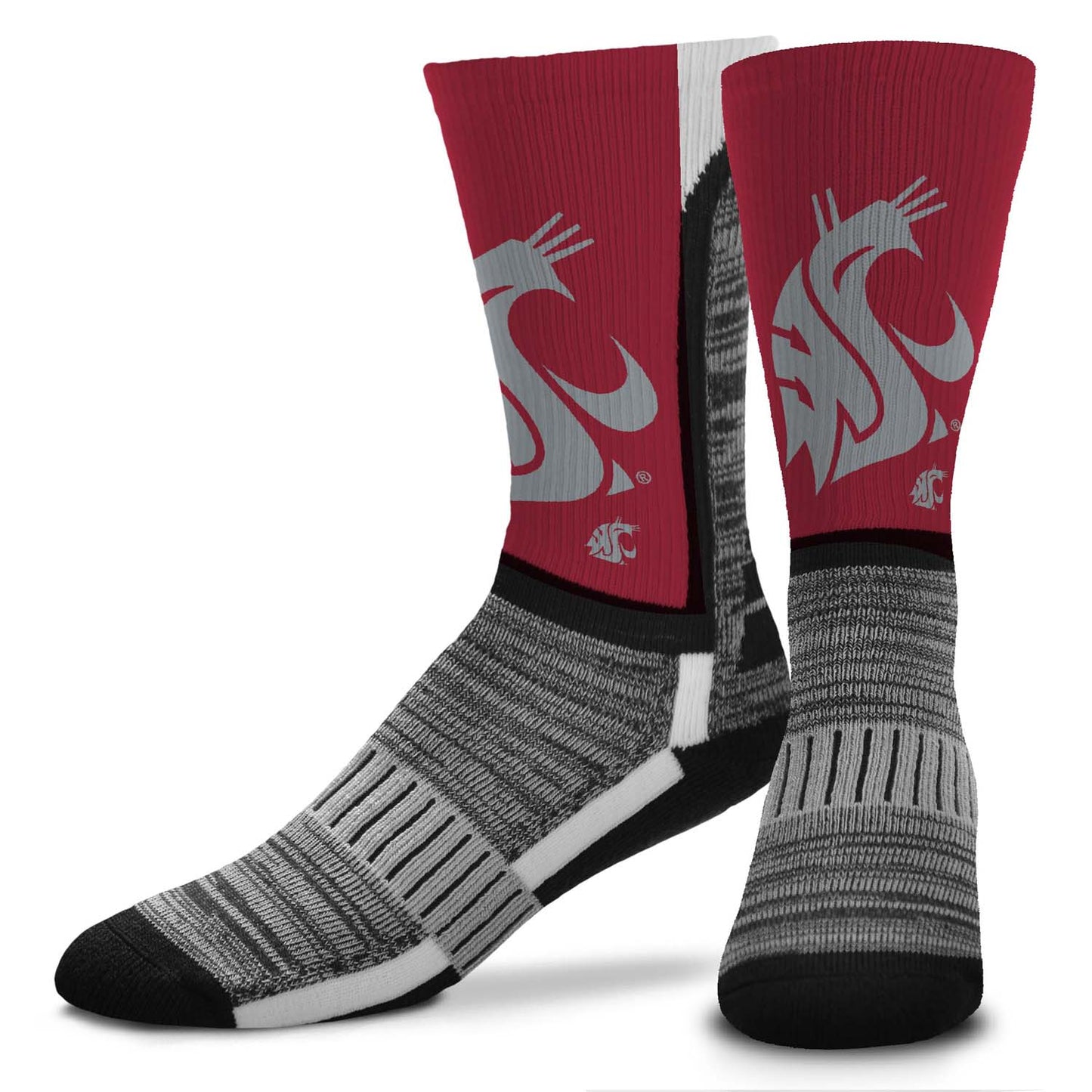 Washington State Cougars NCAA Adult State and University Crew Socks - Maroon