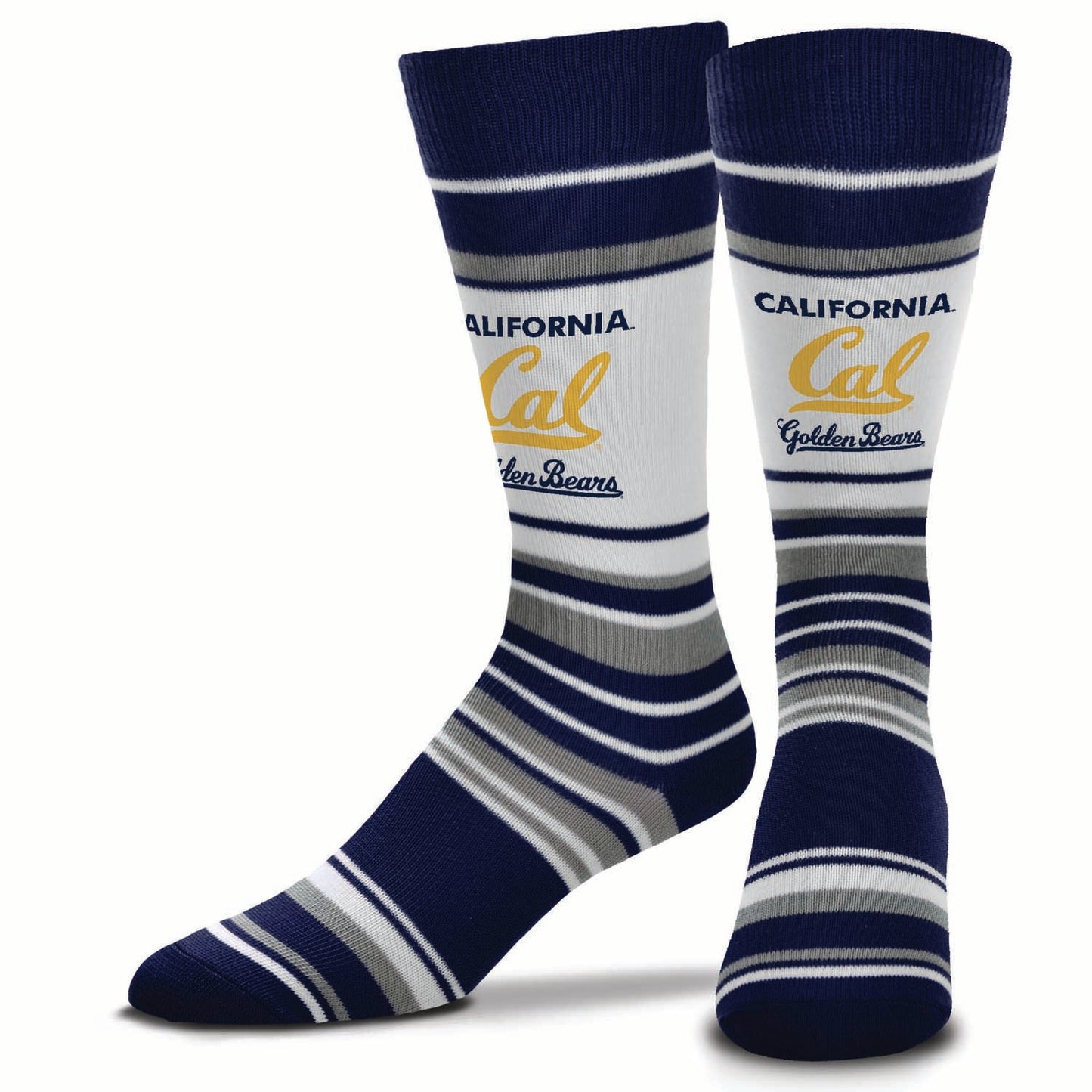 Cal Golden Bears Collegiate University Striped Dress Socks - Navy