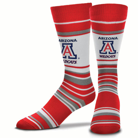 Arizona Wildcats Collegiate University Striped Dress Socks - Red