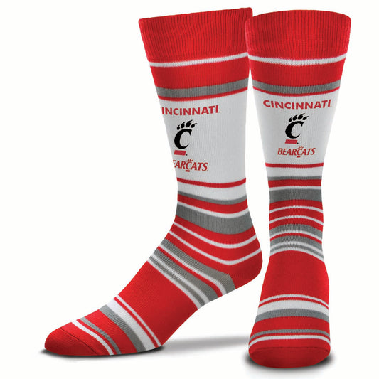 Cincinnati  Bearcats Collegiate University Striped Dress Socks - Red