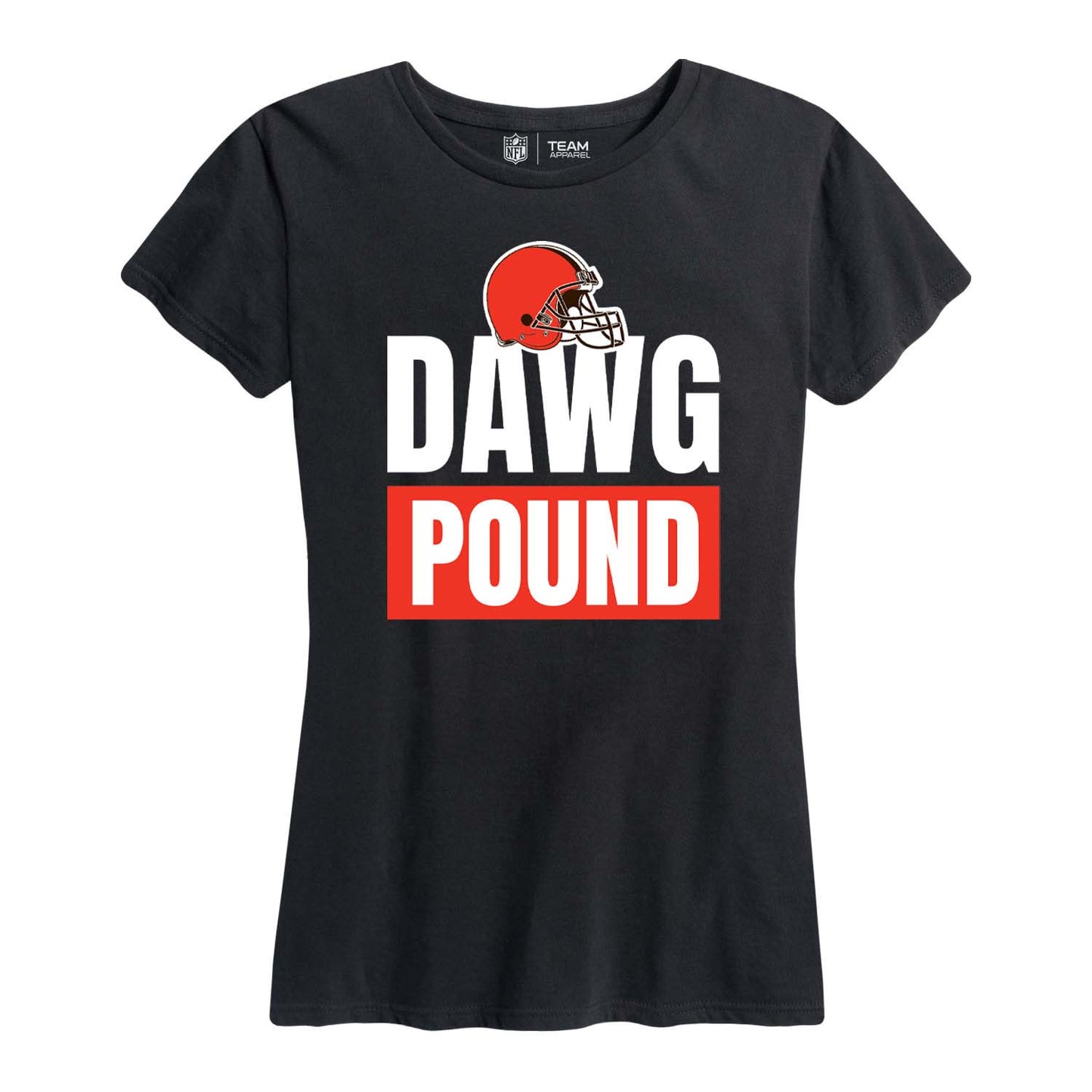 Cleveland Browns NFL Womens Team Slogan Short Sleeve Tshirt - Black