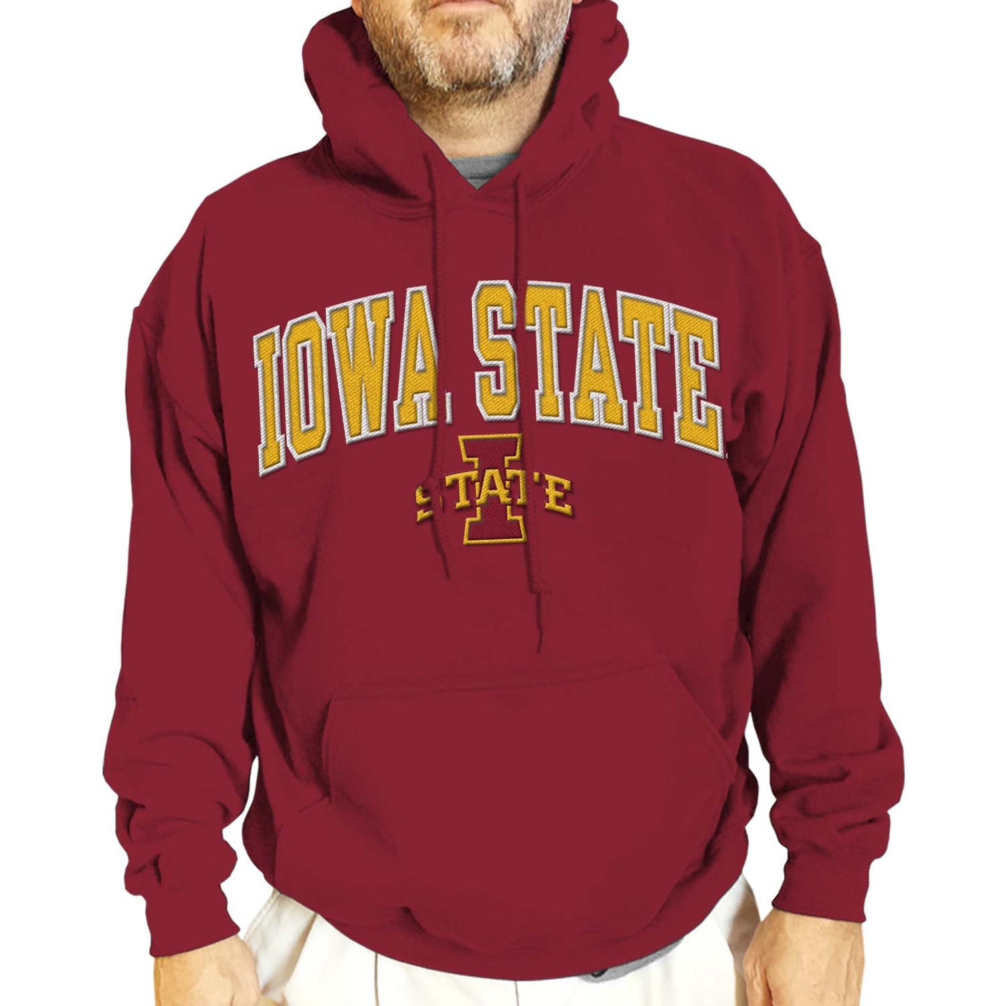 Iowa State Cyclones NCAA Adult Tackle Twill Hooded Sweatshirt - Cardinal