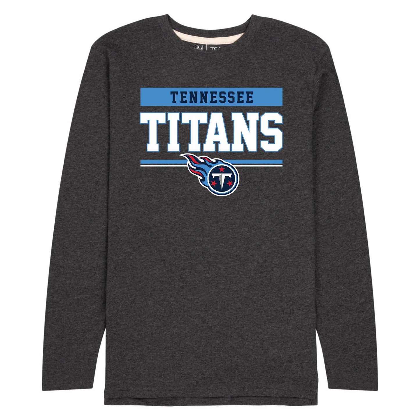 Tennessee Titans NFL Adult Charcoal Long Sleeve T Shirt - Charcoal