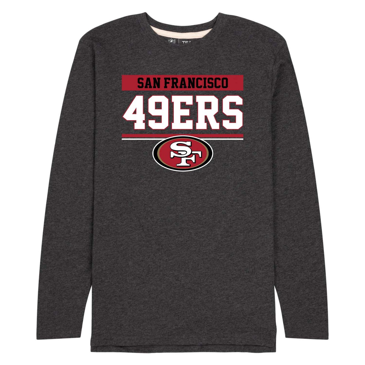 San Francisco 49ers NFL Adult Charcoal Long Sleeve T Shirt - Charcoal