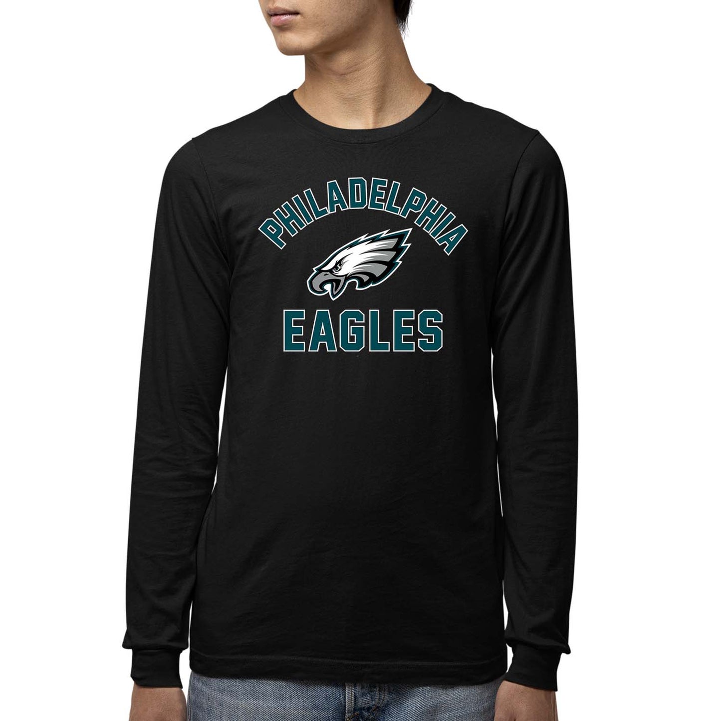 Philadelphia Eagles NFL Gameday Youth Football Long Sleeve Shirt - Black