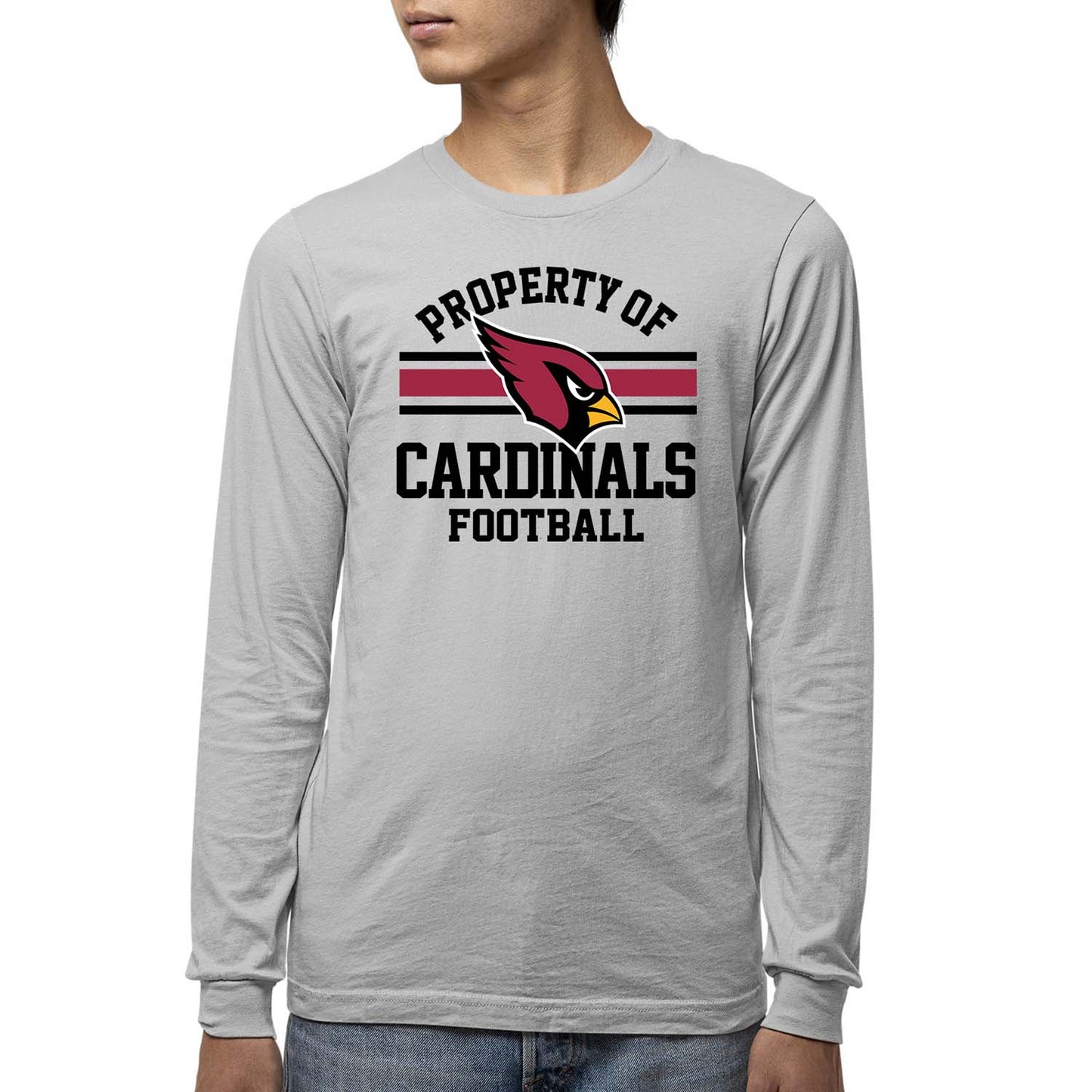 Arizona Cardinals NFL Youth Property Of Long Sleeve Lightweight T Shirt - Sport Gray